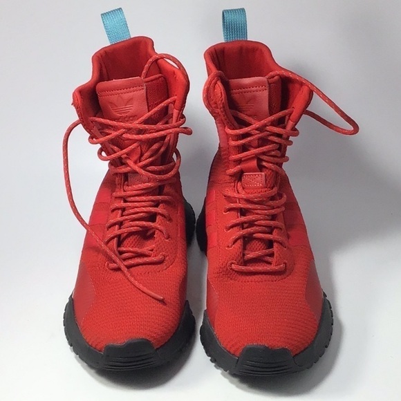 Adidas AF 1.3 Primeknit Boots Scarlet Red Sock 8 - Picture 14 of 16